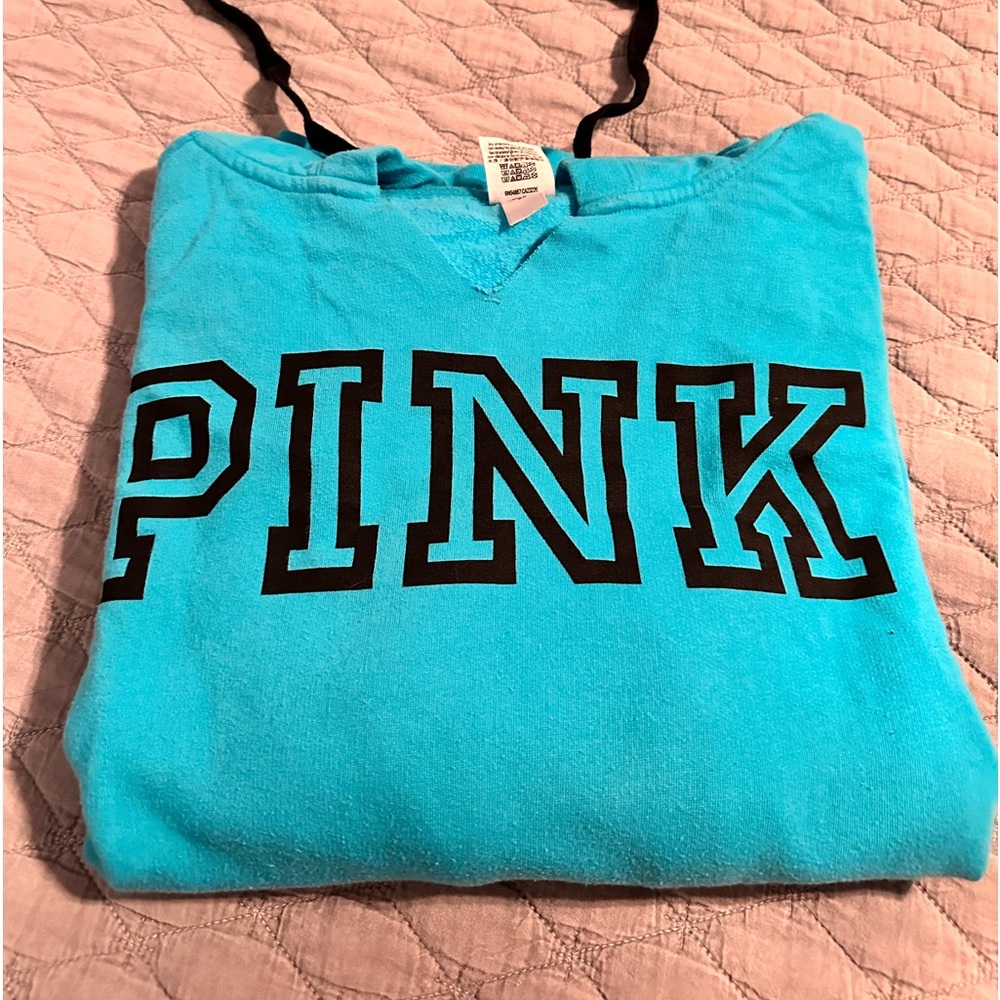 PINK turquoise hoodie